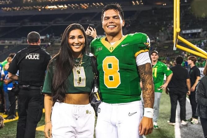 Dillon Gabriel's fiancée uses 1 word to sum up her feelings after Oregon gets thrashed by Ohio State