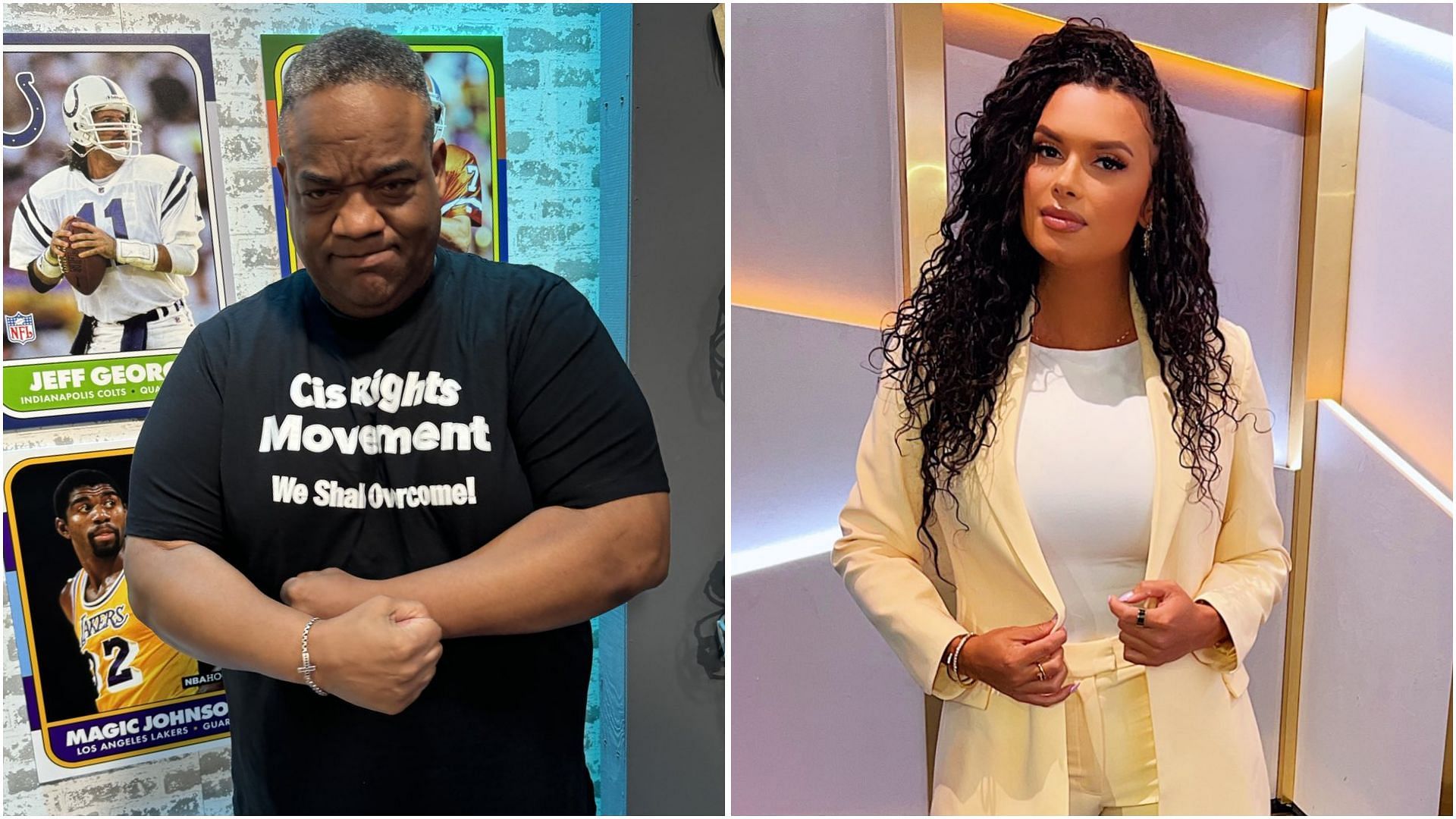 Jason Whitlock makes his feelings clear on not working with Joy Taylor in scathing remark against TV host. (Photos: X/@WhitlockJason and X/@joytaylortalks)