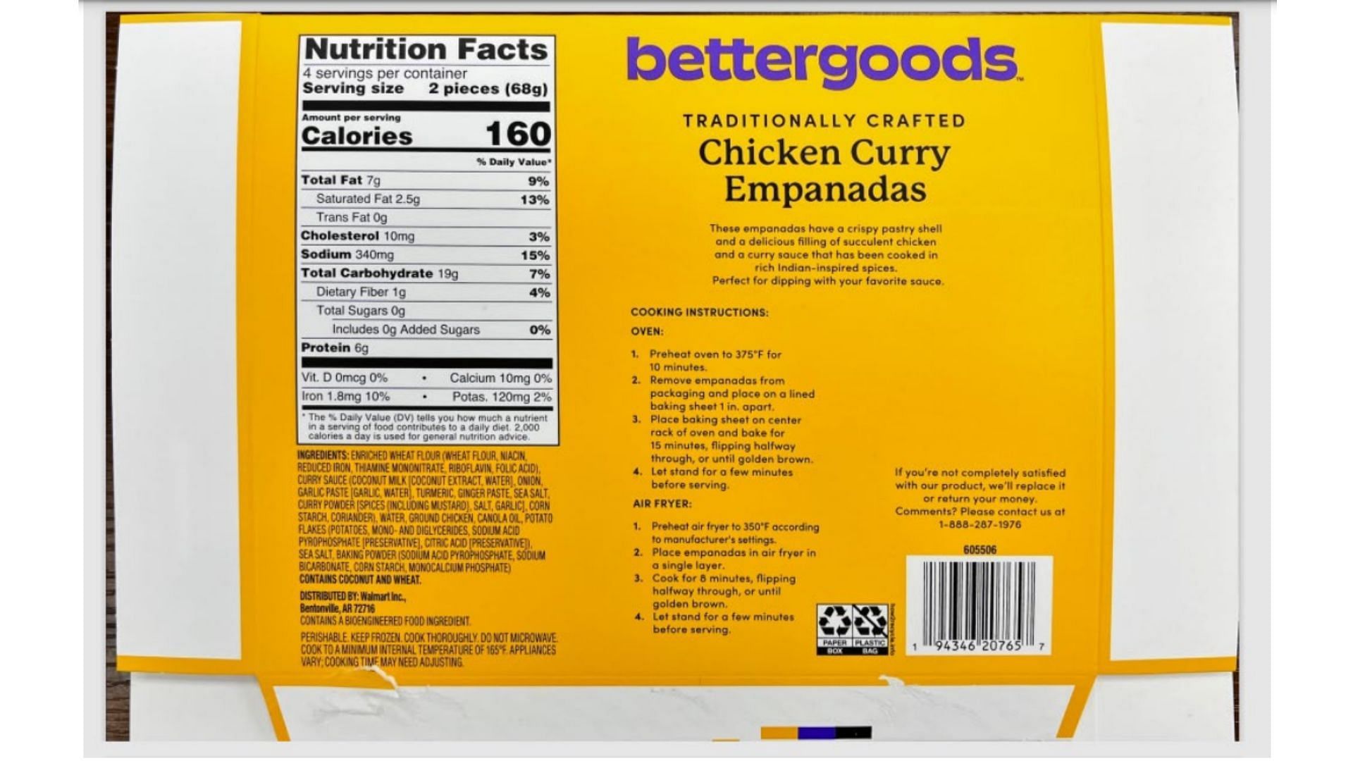 FSIS shared images of the product label on their website (Image via FSIS USDA)