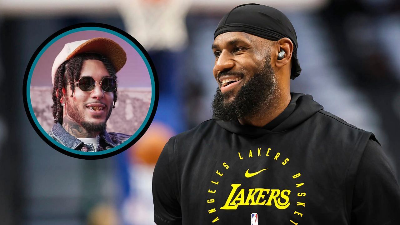 LiAngelo Ball drops 1-word reaction after LeBron James and other Lakers players groove to viral &quot;Tweaker&quot; track (Image Credits: Imagn and @gelo on Instagram)