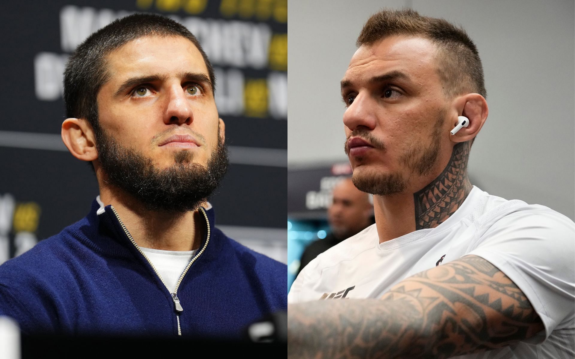 Islam Makhachev (left) will put his lightweight title on the line against Renato Moicano (right) at UFC 311 [Images courtesy: Getty Images]