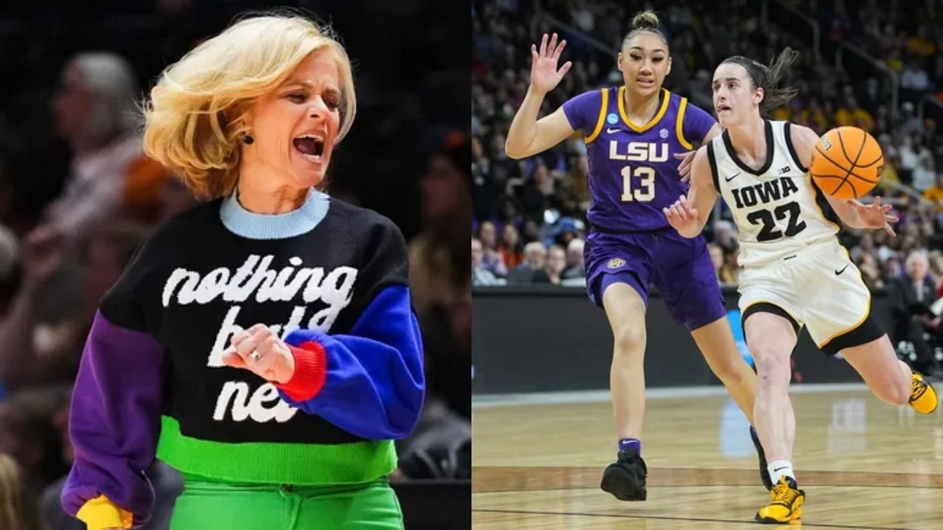 What Kim Mulkey told LSU star Last-Tear Poa in guarding Iowa star Caitlin Clark (Image Source: IMAGN)