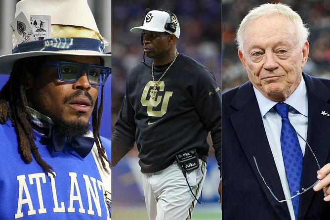 Former Heisman winner Cam Newton poses tough questions to Jerry Jones after Coach Prime lays down his expectations