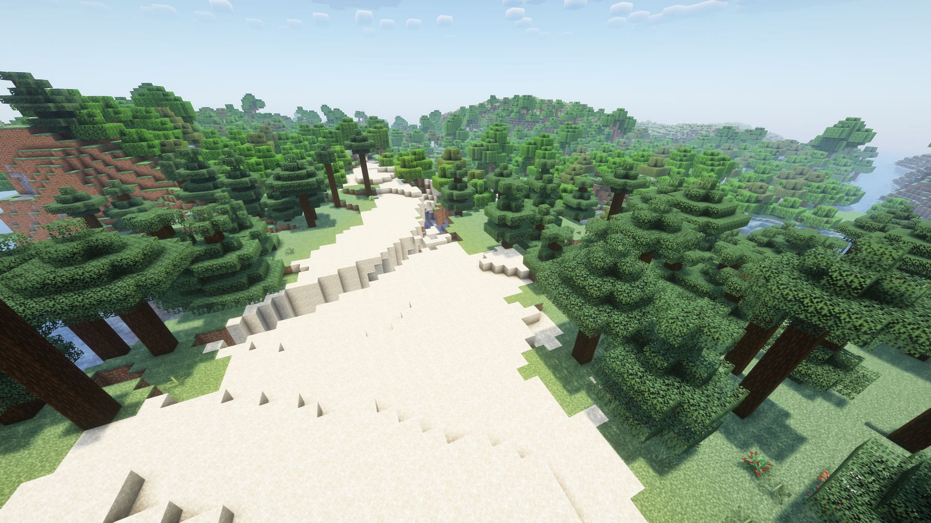 Running and exploring can be a tiresome and slow process (Image via Mojang Studios)