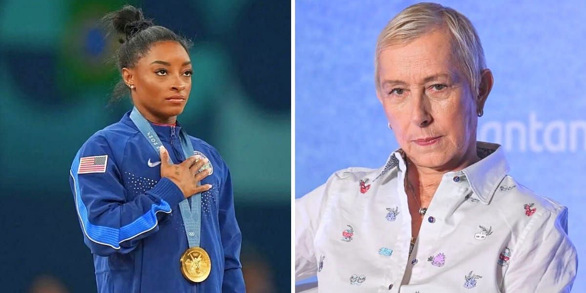 Simone Biles (L) &amp; Martina Navratilova (R)  (Source-GETTY)