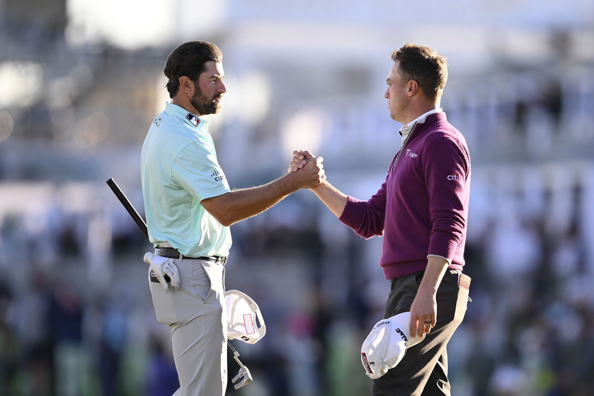 Justin Thomas and Cameron Young (Image via Getty).