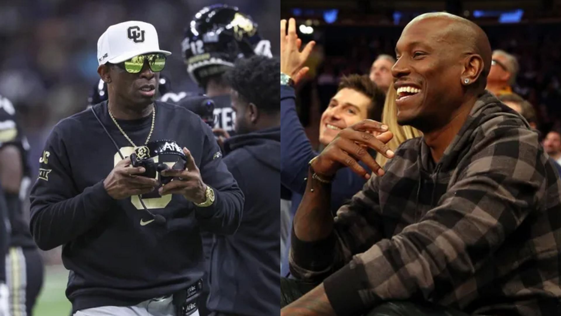 Coach Deion Sanders and actor Tyrese Gibson