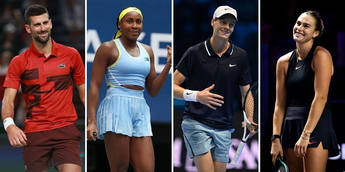 Novak Djokovic, Coco Gauff, Jannik Sinner and Aryna Sabalenka are some of the top players headlining the Australian Open 2025. (Photos: Getty)