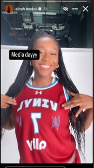 Boston in her Unrivaled team's jersey (Credit: IG/@aliyah.boston)