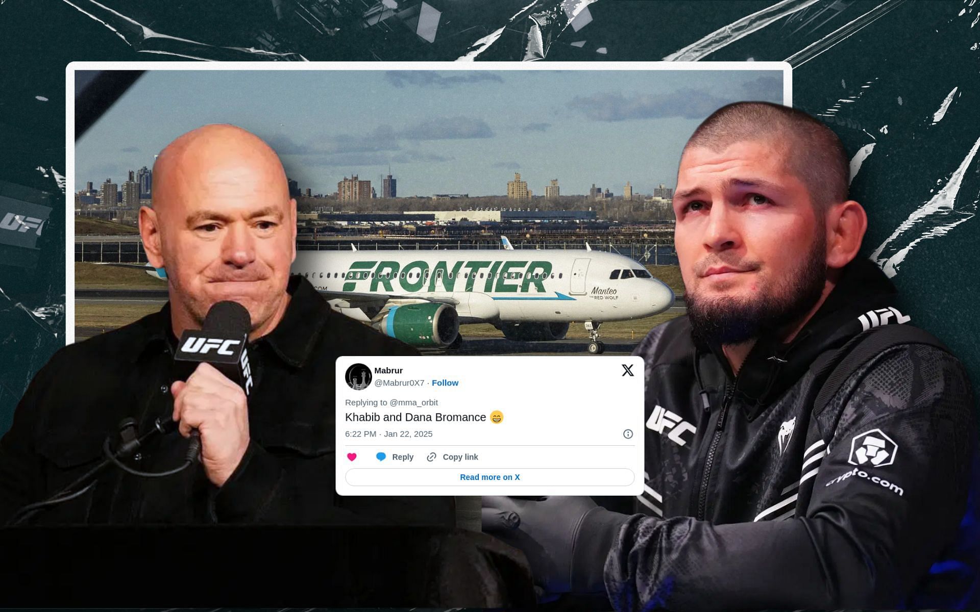 Fans react to Dana White&rsquo;s latest jab at Frontier Airlines.[Images courtesy: Getty Images]