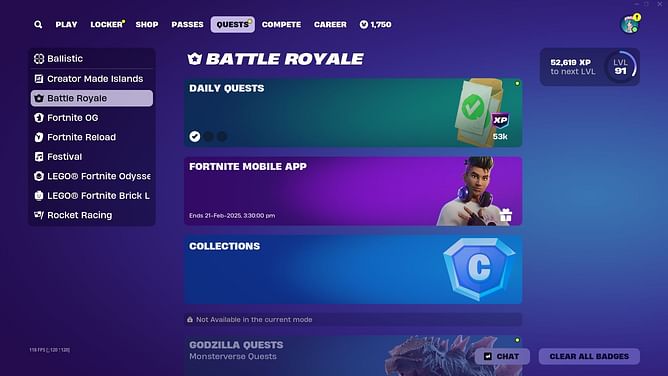 “Epic Games taking another 500 steps back with the new change”: Community reacts to new UI change in Fortnite quest tab