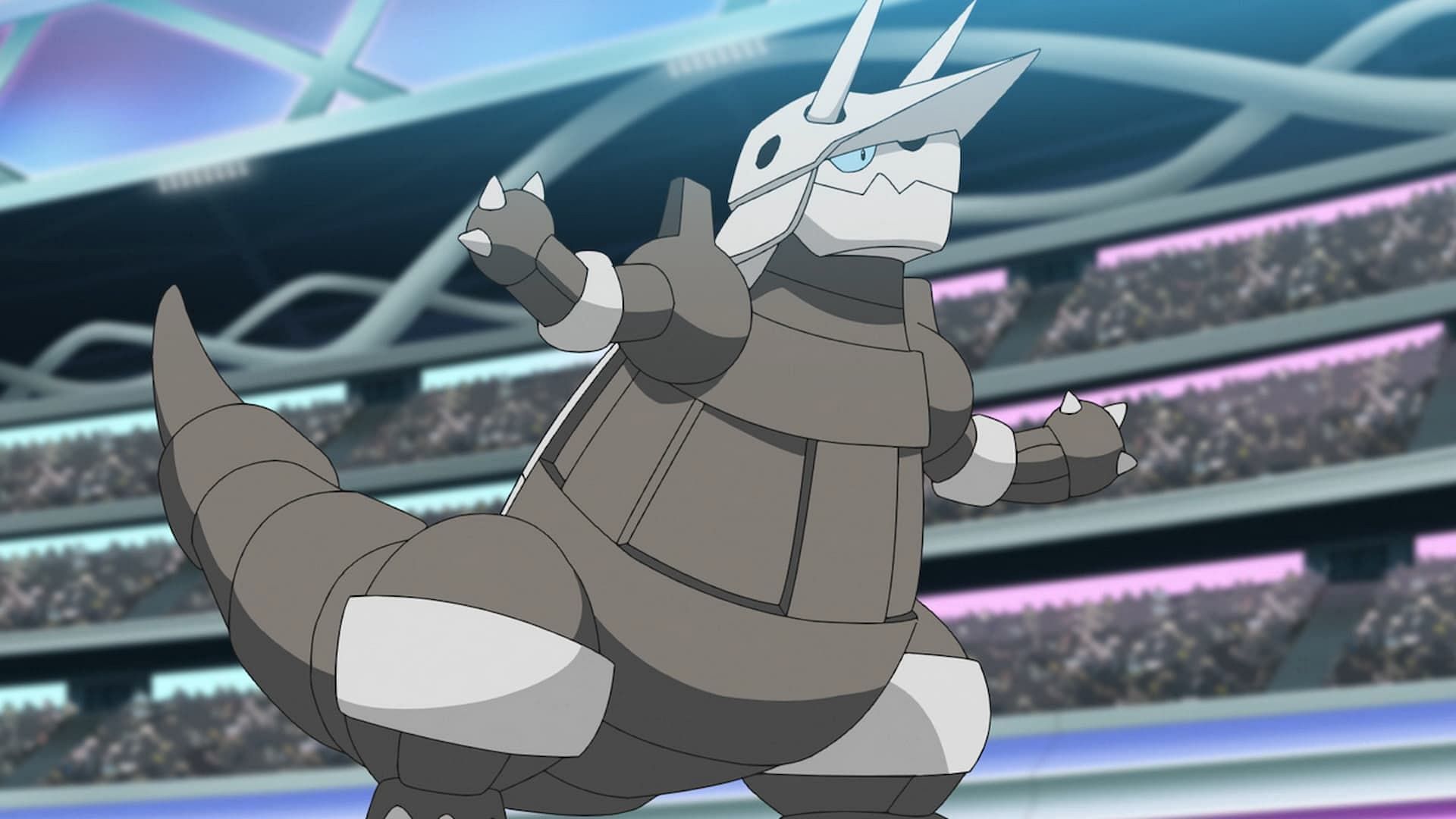 Aggron as seen in the anime (Image via The Pokemon Company)