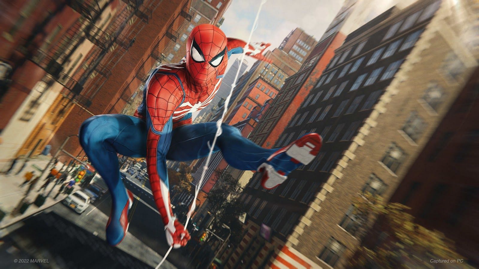 Web swinging was somewhat therapeutic in Marvel&#039;s Spider-Man (Image via Sony Interactive Entertainment)