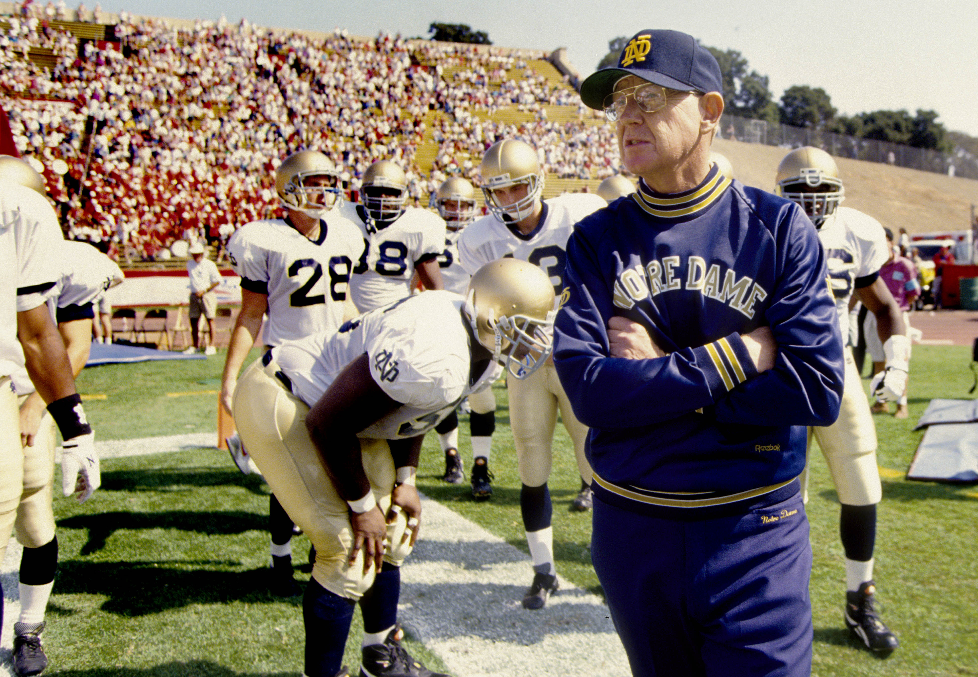 Notre Dame Fighting Irish former head coach Lou Holtz- Source: Imagn