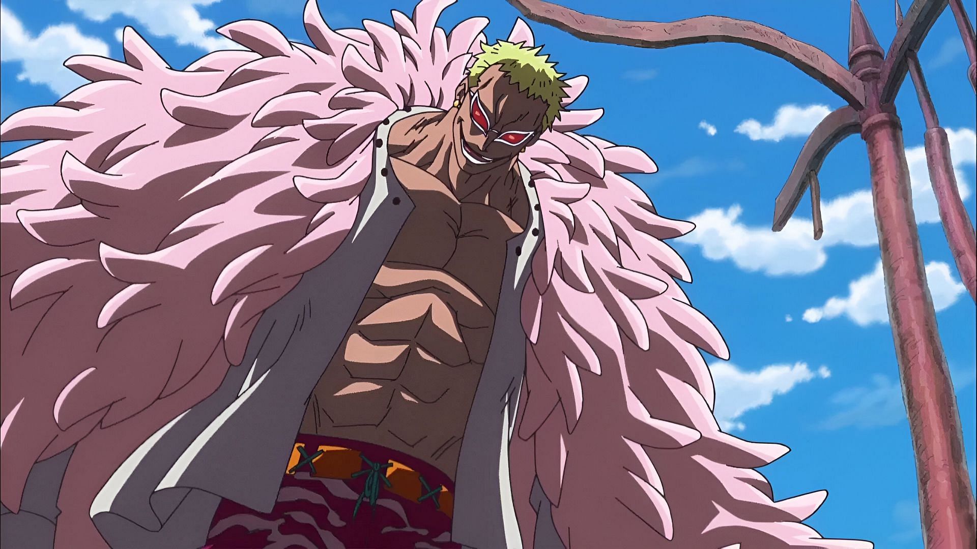 One of the One Piece characters Doflamingo as seen in the anime (Image via Toei Animation)