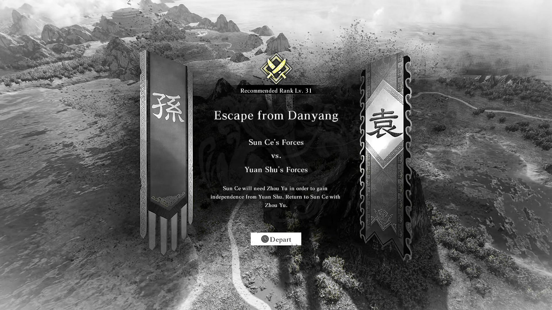 Sun faction&#039;s Escape from Danyang in Dynasty Warriors Origins (Image via Koei Tecmo)