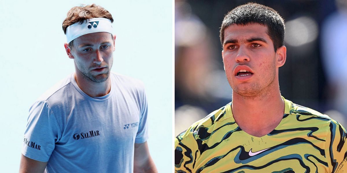 Casper Ruud (L) and Carlos Alcaraz (R) [Image Source: Getty Images]