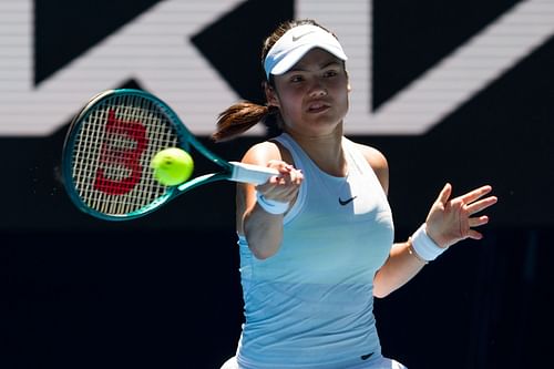 Emma Raducanu in action at the Australian Open (Image Source: getty)