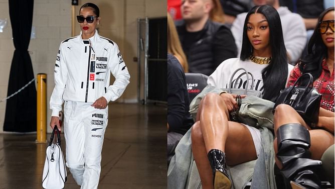 Angel Reese's 1-word reaction to Skylar Diggins-Smith's flexing $11,405 bag in all-brown look