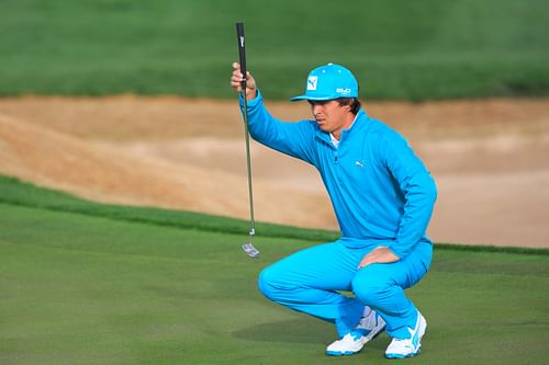 Rickie Fowler in a unique outfit (Image via Imagn)