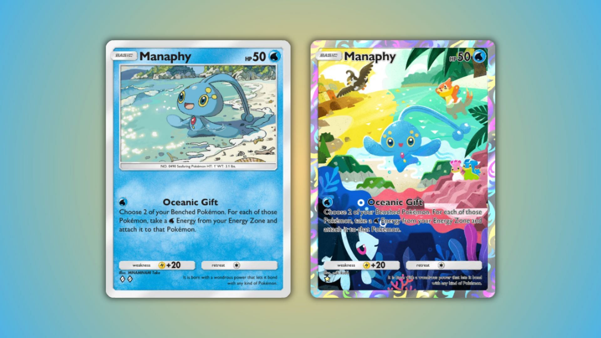 Manaphy as seen in the game (Image via The Pokemon Company)