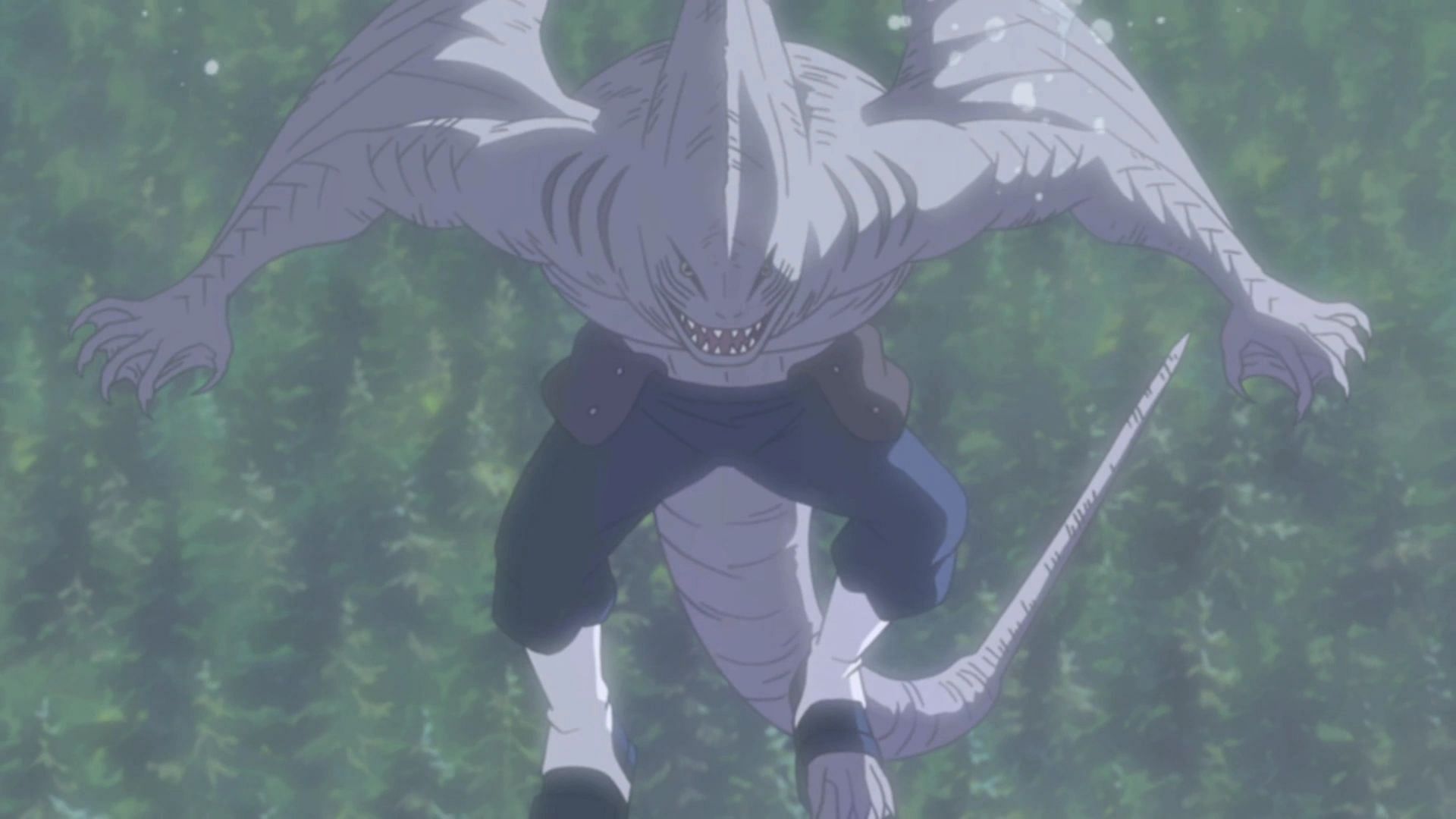 Kisame after merging with Samehada (Image via Studio Pierrot)