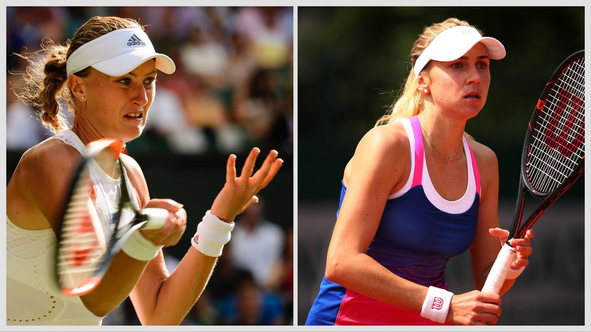 Kristina Mladenovic(Left) and Lyudmyla Kichnok (Right) engages in a  &quot;beef&quot; post-match - Source: Getty