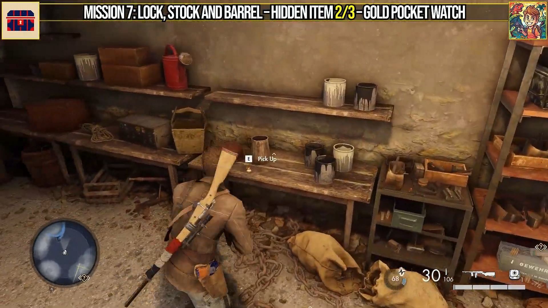 Gold pocket watch location (Image via YT@Game Guides Channel/Rebellion)