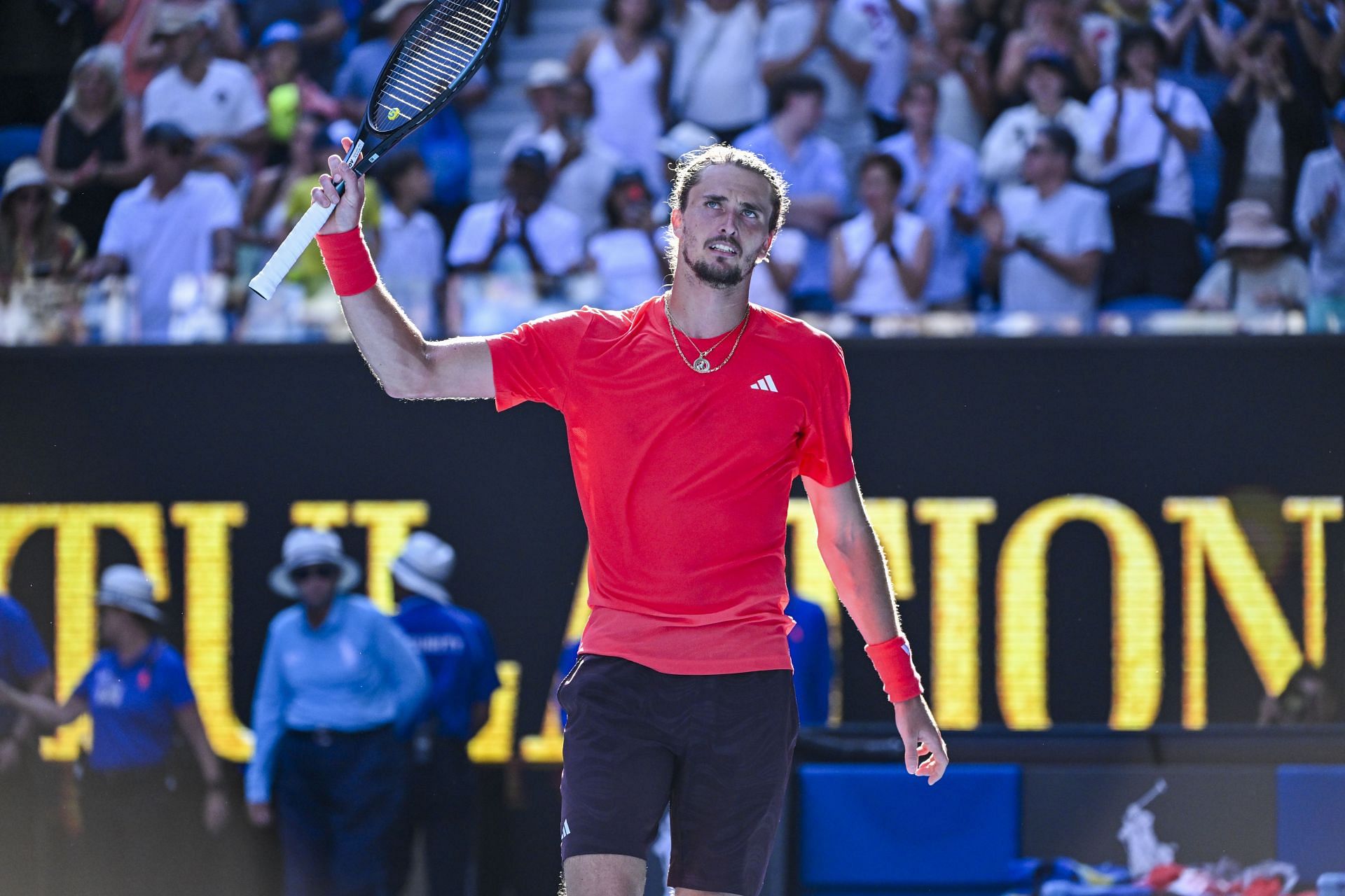 Alexander Zverev after his win at the quarterfinal of 2025 Australian Open - Source: Getty