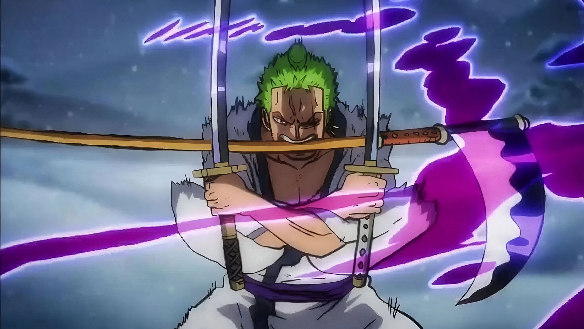 One of the One Piece characters Zoro as seen in the anime (Image via Toei Animation)