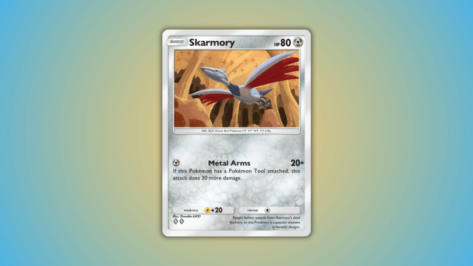 Skarmory as seen in the game (Image via The Pokemon Company)