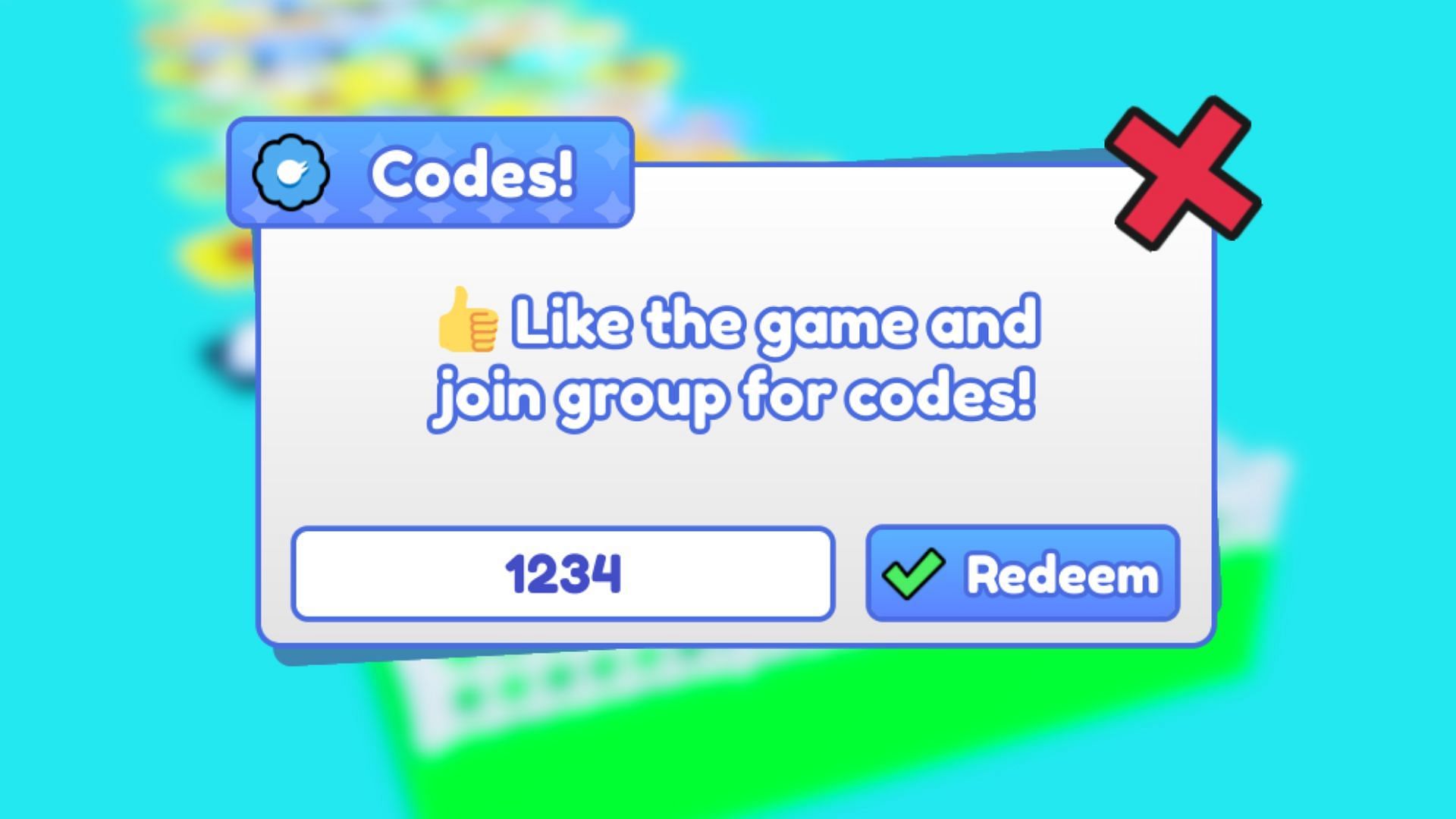 Logo Block Race invalid code issue (Image via Roblox)