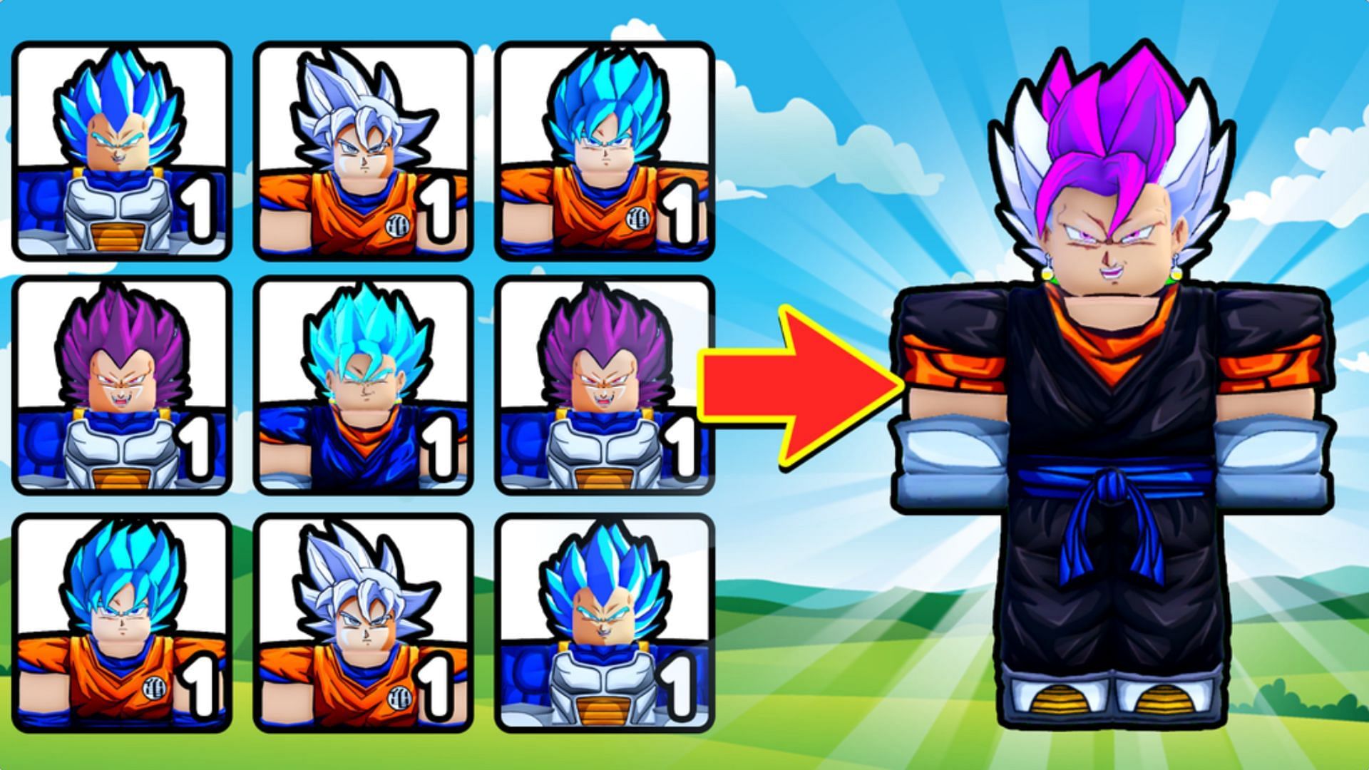 Upgrade your character in Super Anime Merge (Image via Roblox)