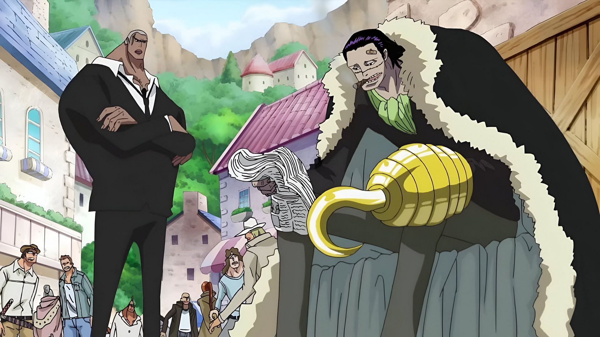 Crocodile and Daz Bones as seen in the anime (Image via Toei Animation)