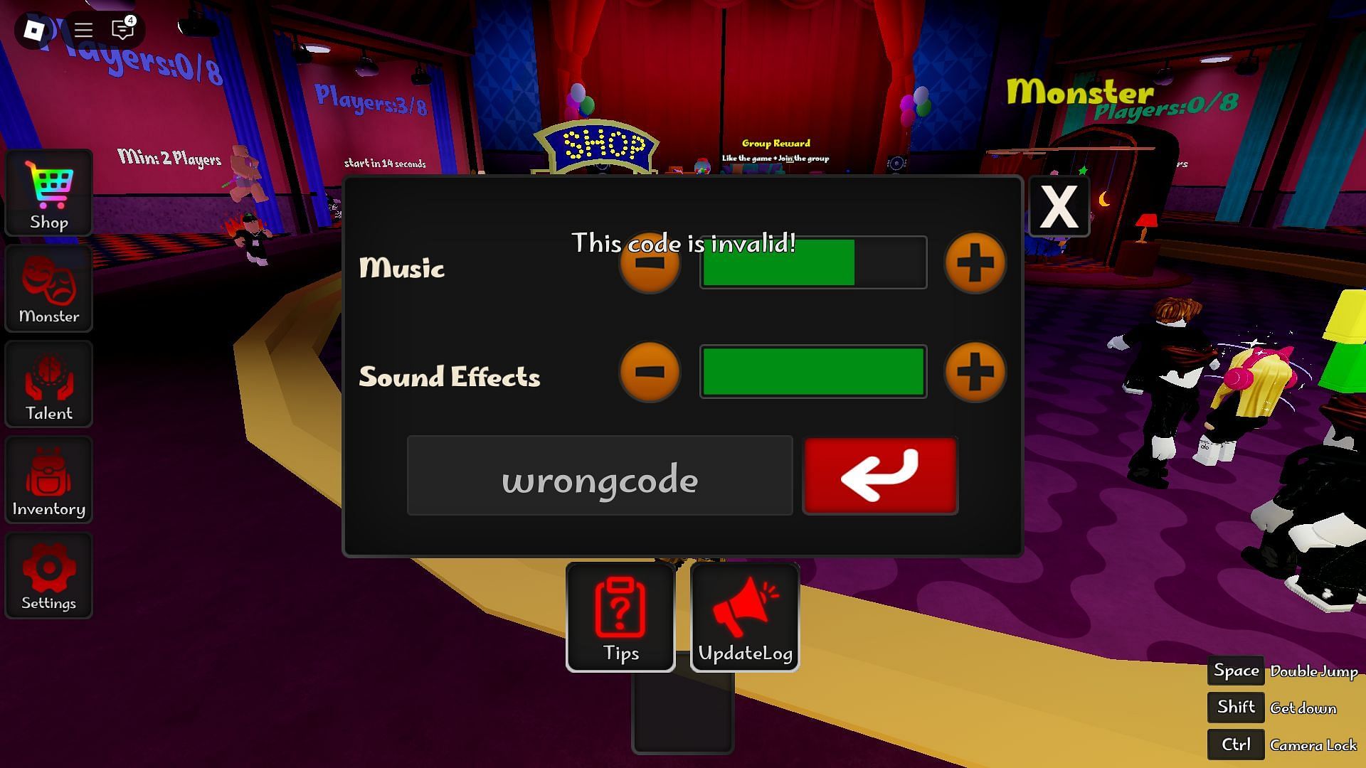 Avoid typos while using codes (Image via Roblox)