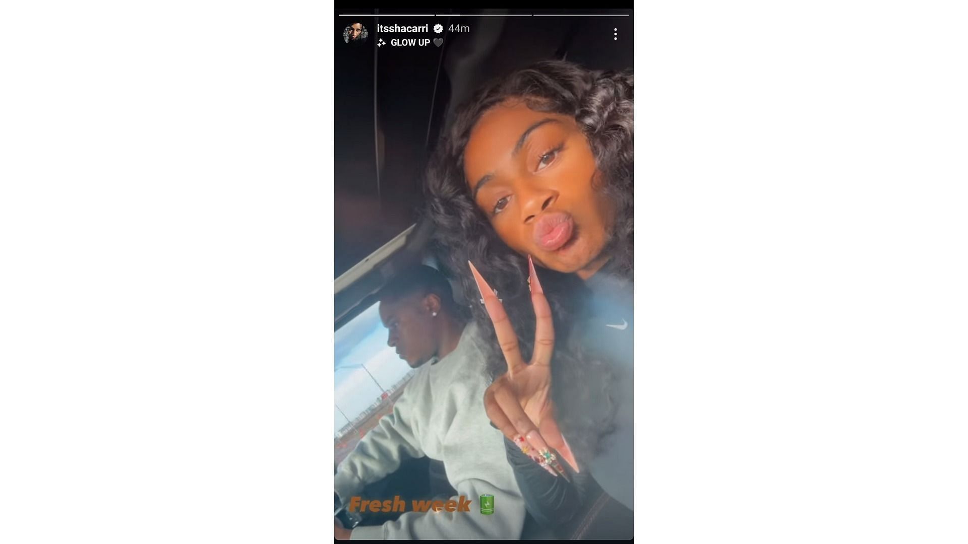 Screenshot of Sha&#039;Carri Richardson&#039;s Instagram story feat Christian Coleman (Image via: Richardson&#039;s Instagram handle)