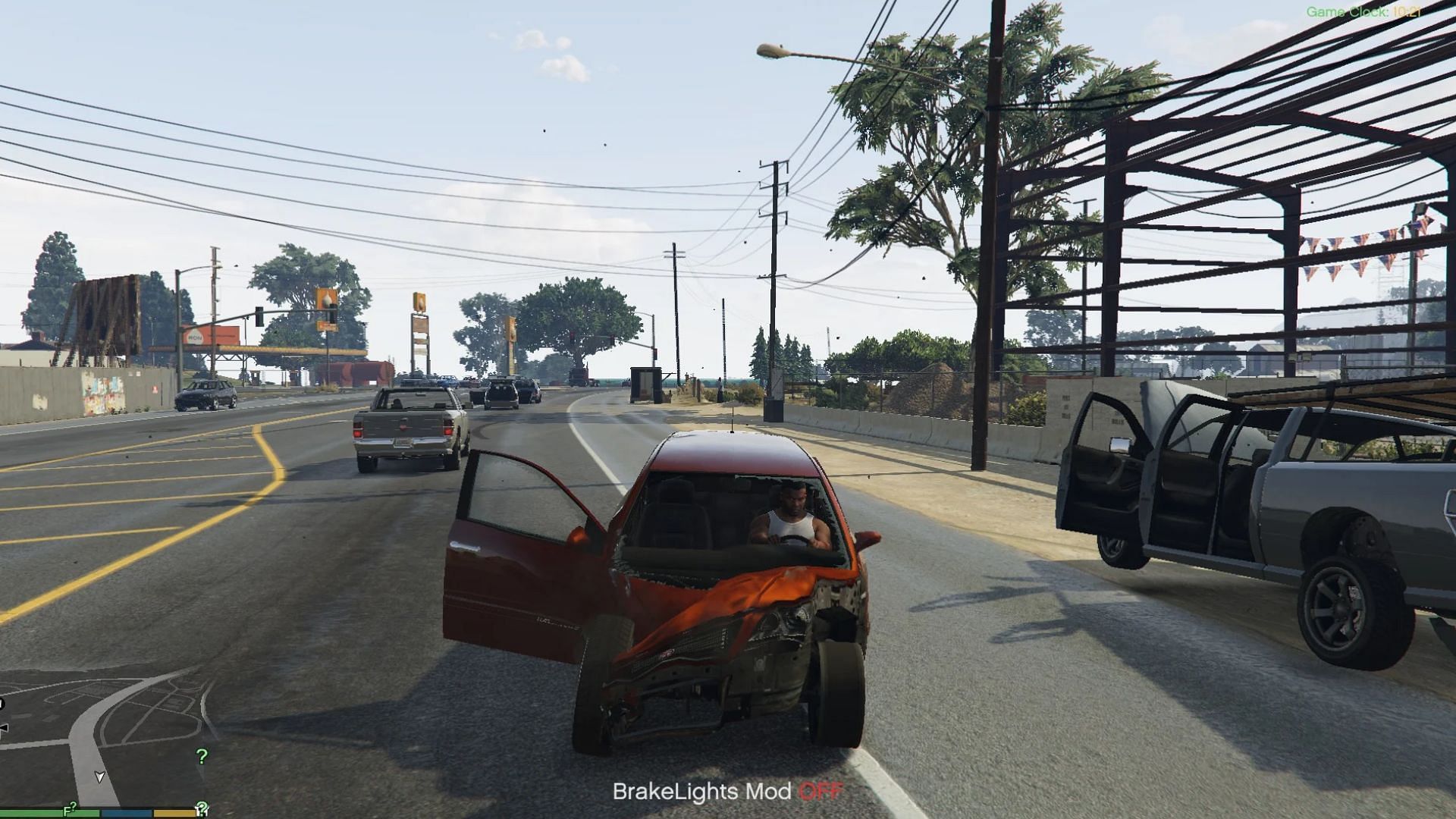 This mod makes breaking cars in Grand Theft Auto 5 fun (Image via Rockstar Games)