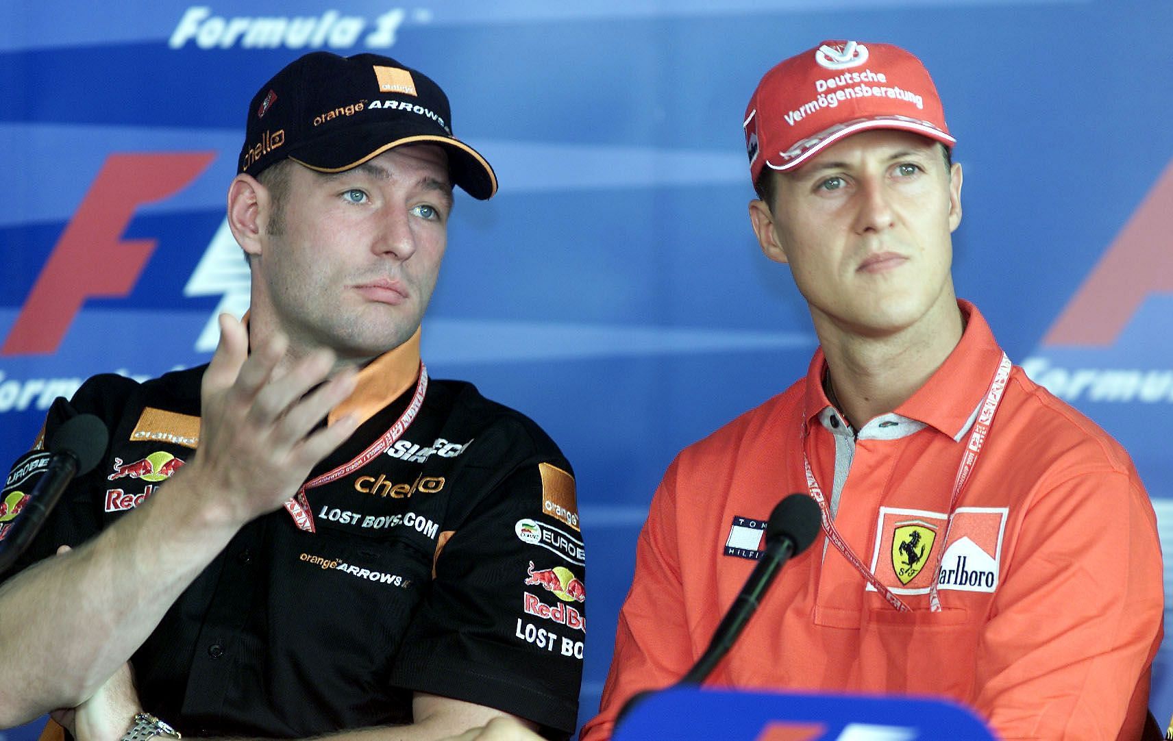 Max Verstappen&#039;s dad with Michael Schumacher (Image Source: Getty)