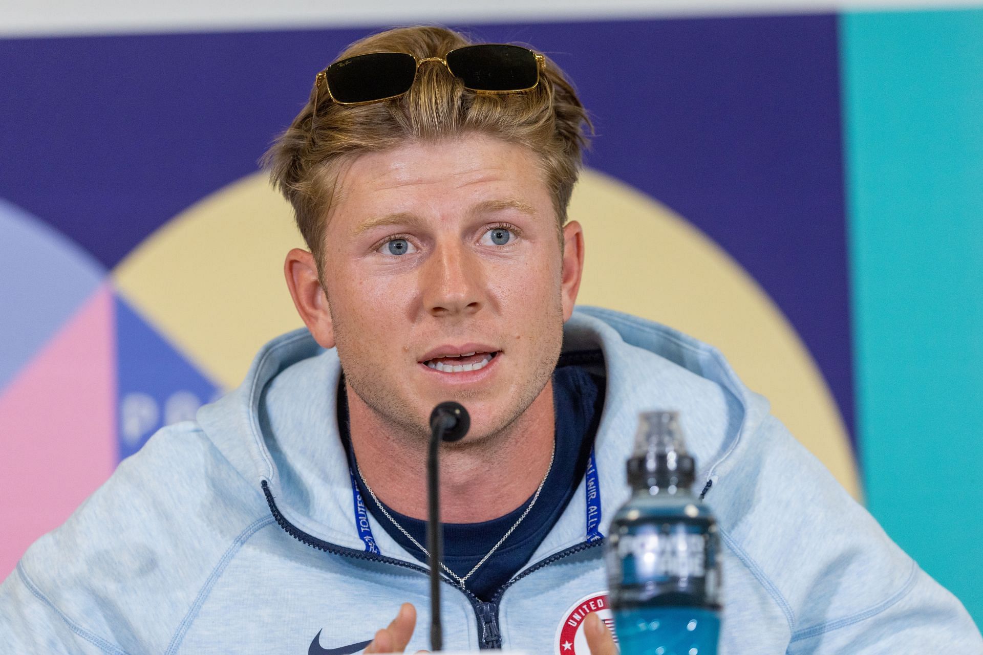 Hunter Woodhall speaks at the Para Athletics Opening Press Conference - Source: Getty