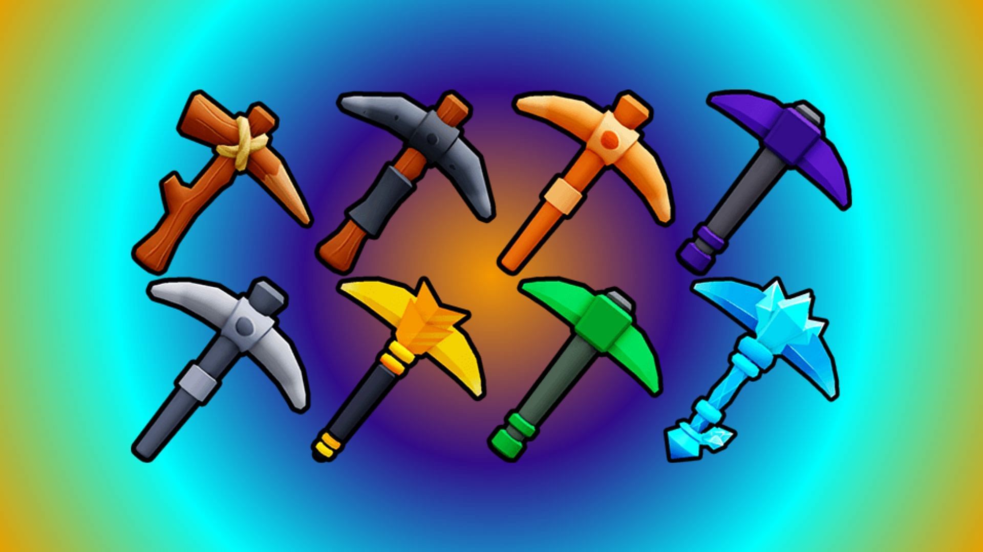 All the Pickaxes used for Mining Ores (Image via BigGames||Sportskeeda)