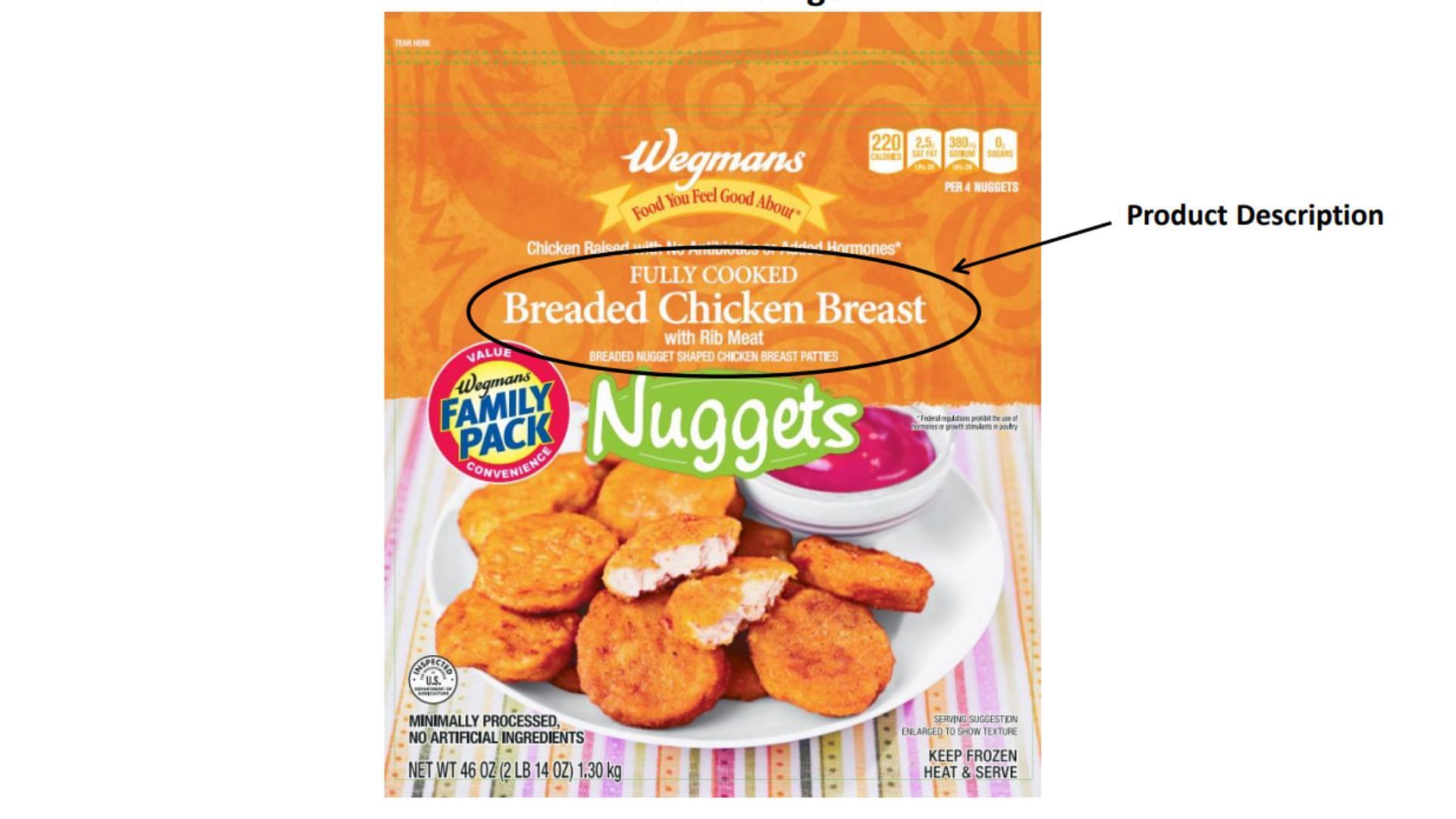 FSIS Issues Public Health Alert for Wegmans Frozen Fully Cooked Chicken Nuggets (Image via FSIS)