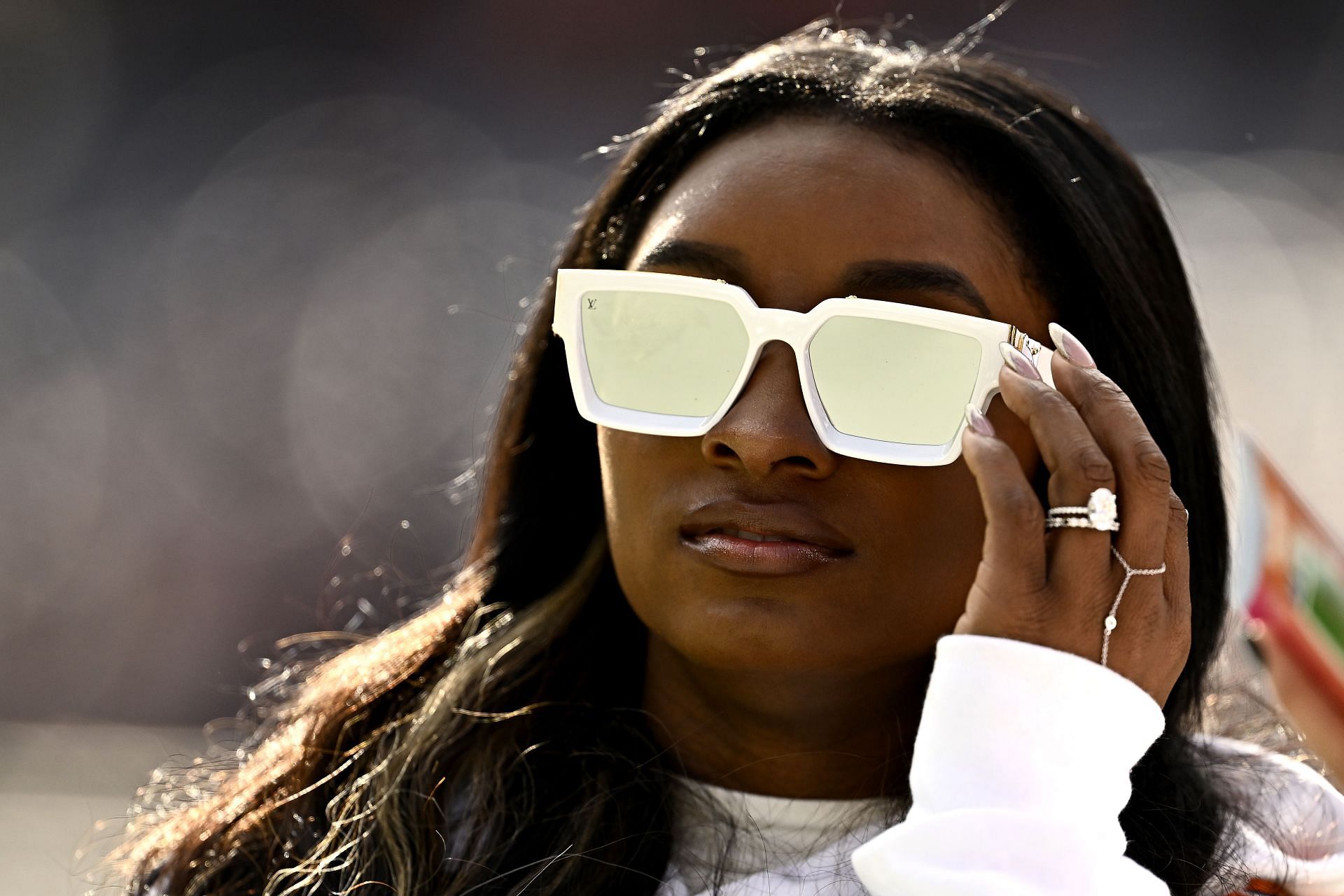 New England Patriots v Chicago Bears - Simone Biles in action (Source: Getty)