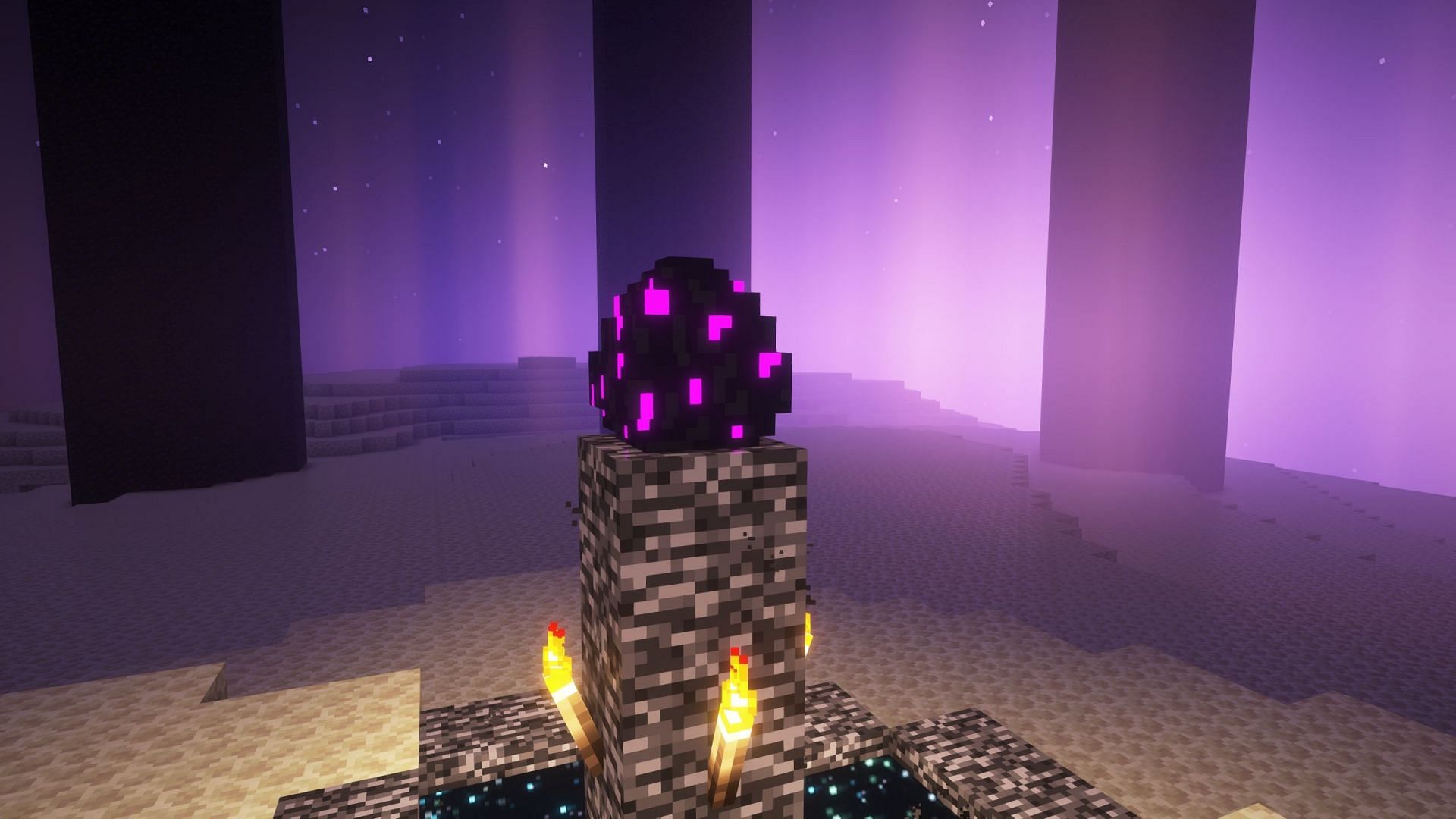 Players need to defeat the Ender Dragon to get its egg (Image via Mojang Studios)