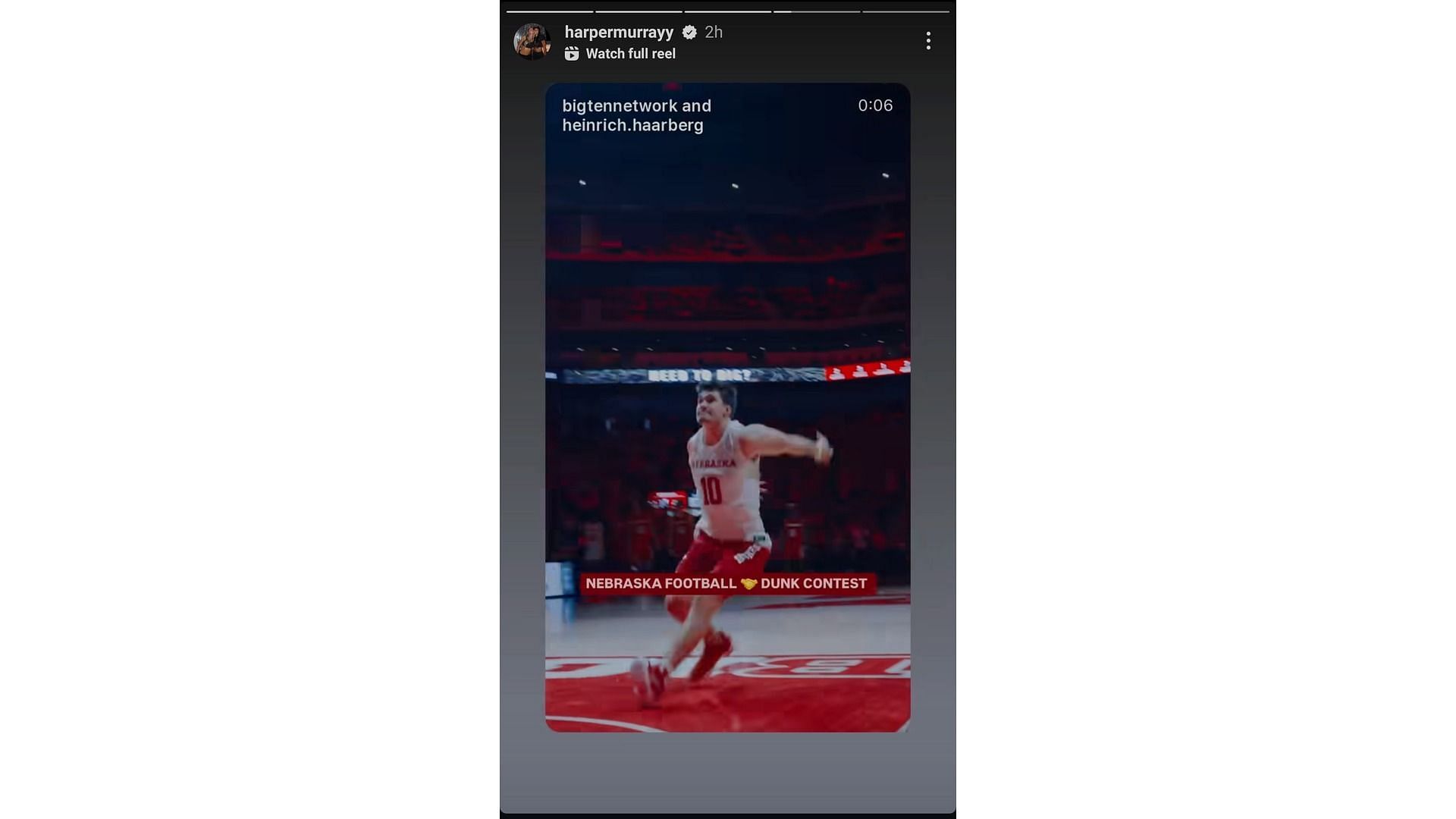 Screenshot of Murray&#039;s Instagram story feat Heinrich Harrberg&#039;s basketball skills (Image via: Murray&#039;s Instagram handle)