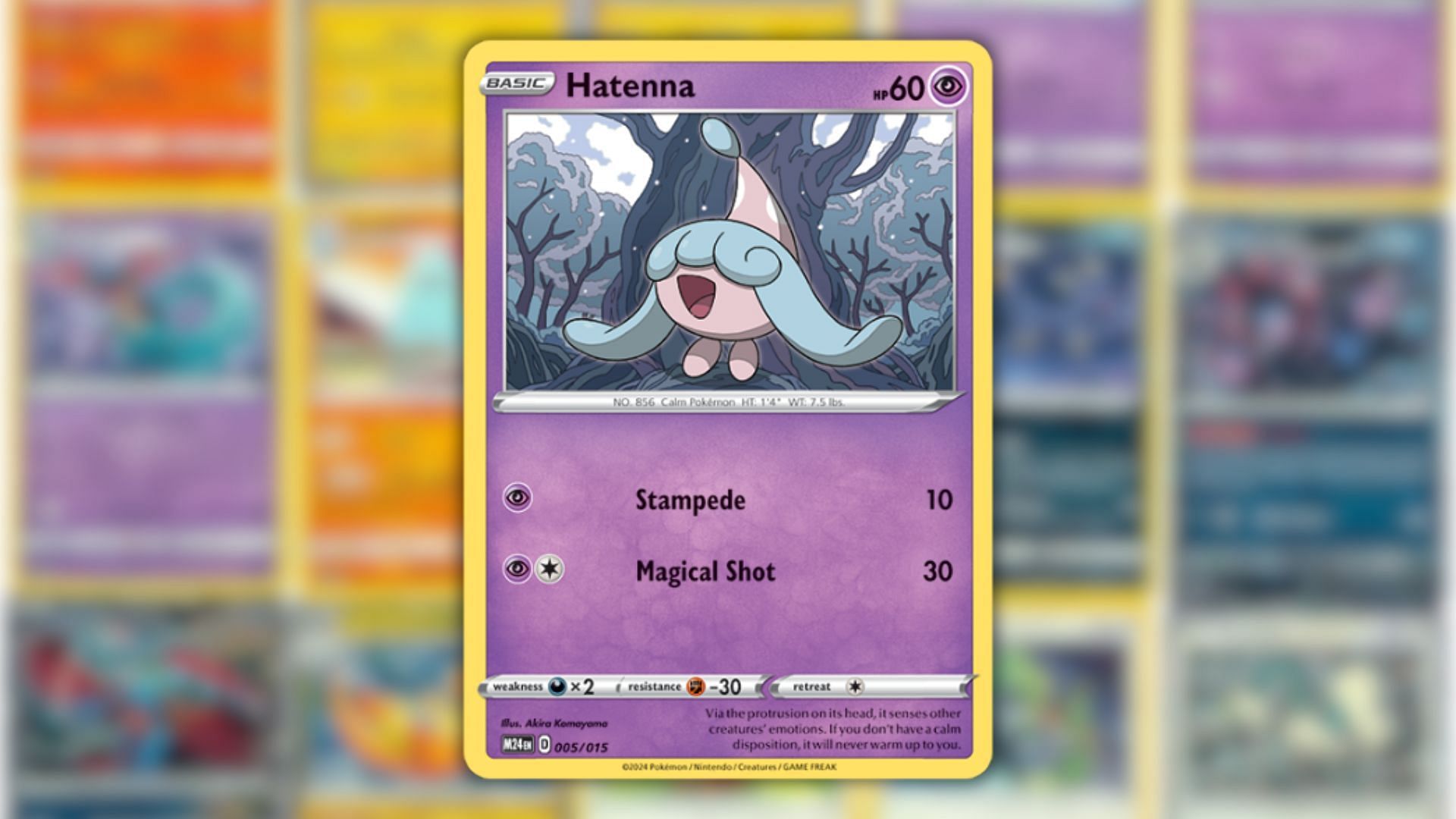 Hatenna&#039;s card that you can get from the Happy Meal (Image via The Pokemon Company)