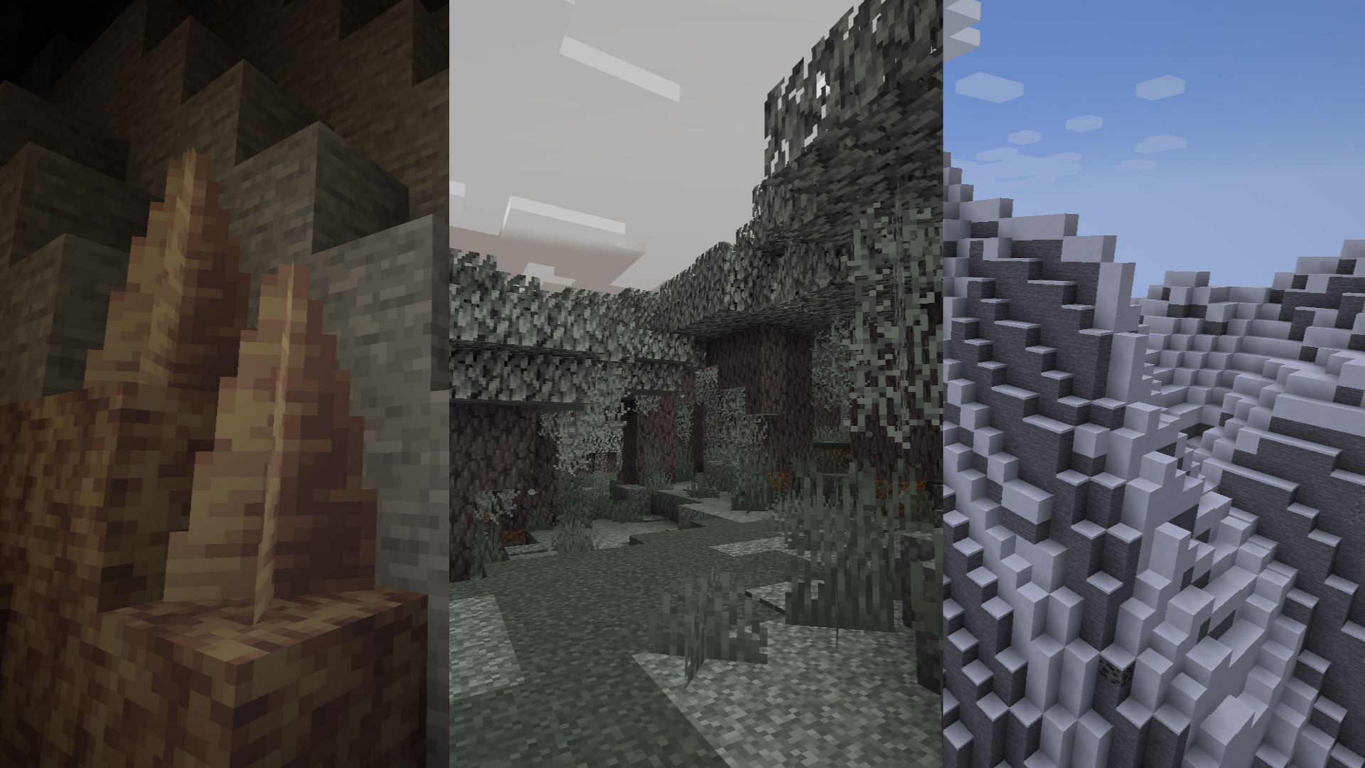 Some Minecraft biomes are scary dangerous (Image via Mojang Studios)