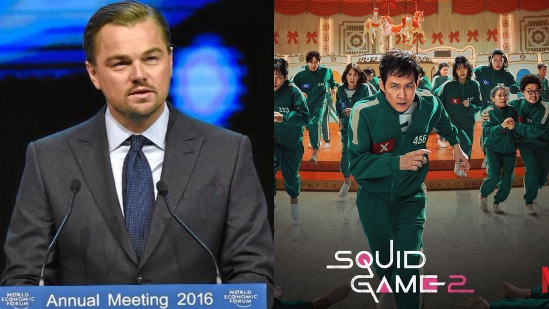 Internet reacts to Leonardo DiCaprio&rsquo;s appearance rumours in Squid Game 3 (Images via Instagram/@leonardodicaprio &amp; X/@squidgame)