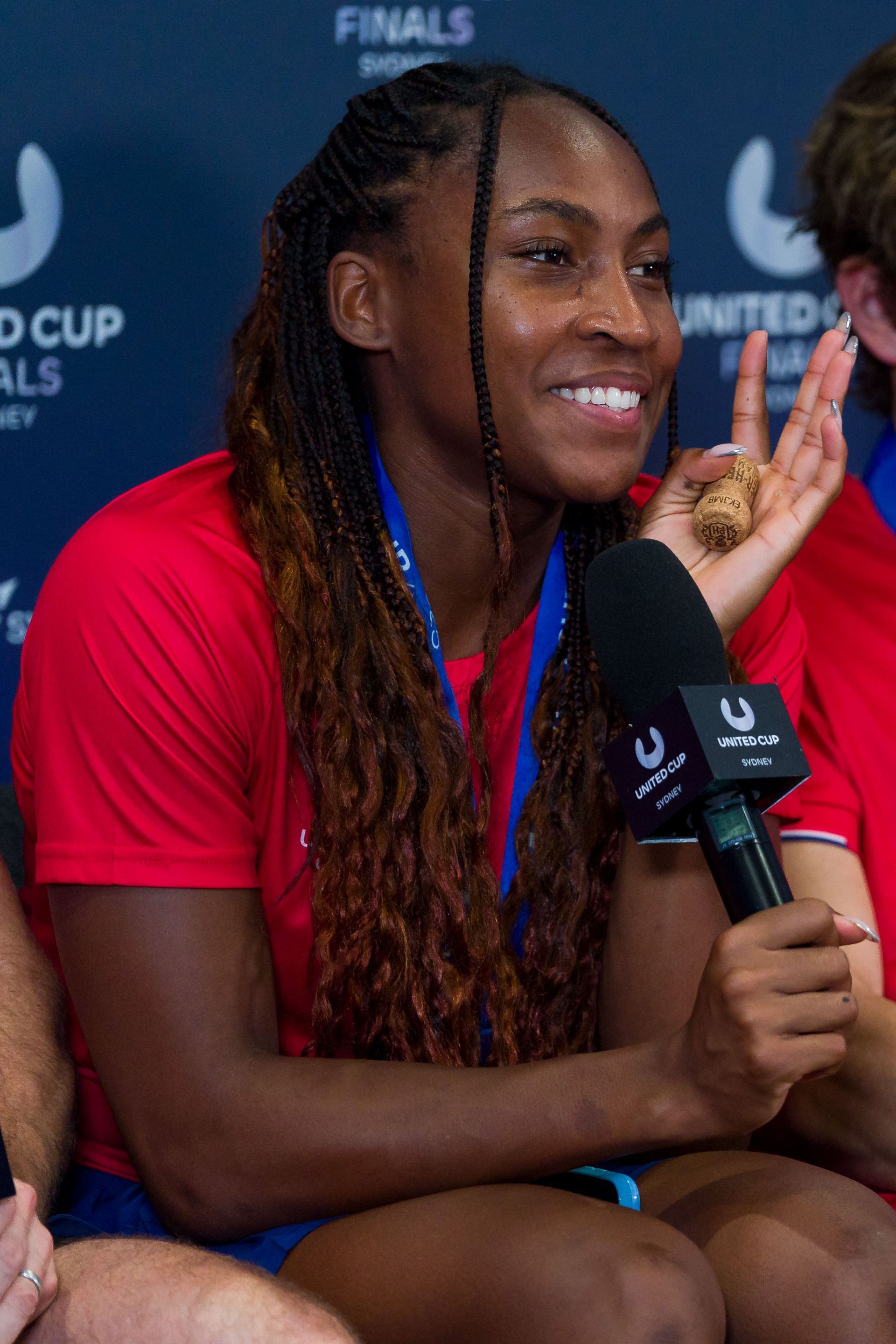 Coco Gauff at the 2025 United Cup (Image Source: Getty)