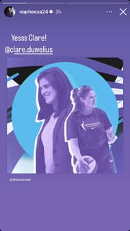 Napheesa Collier's Instagram Story comment - Image via Instagram/@napheesa24