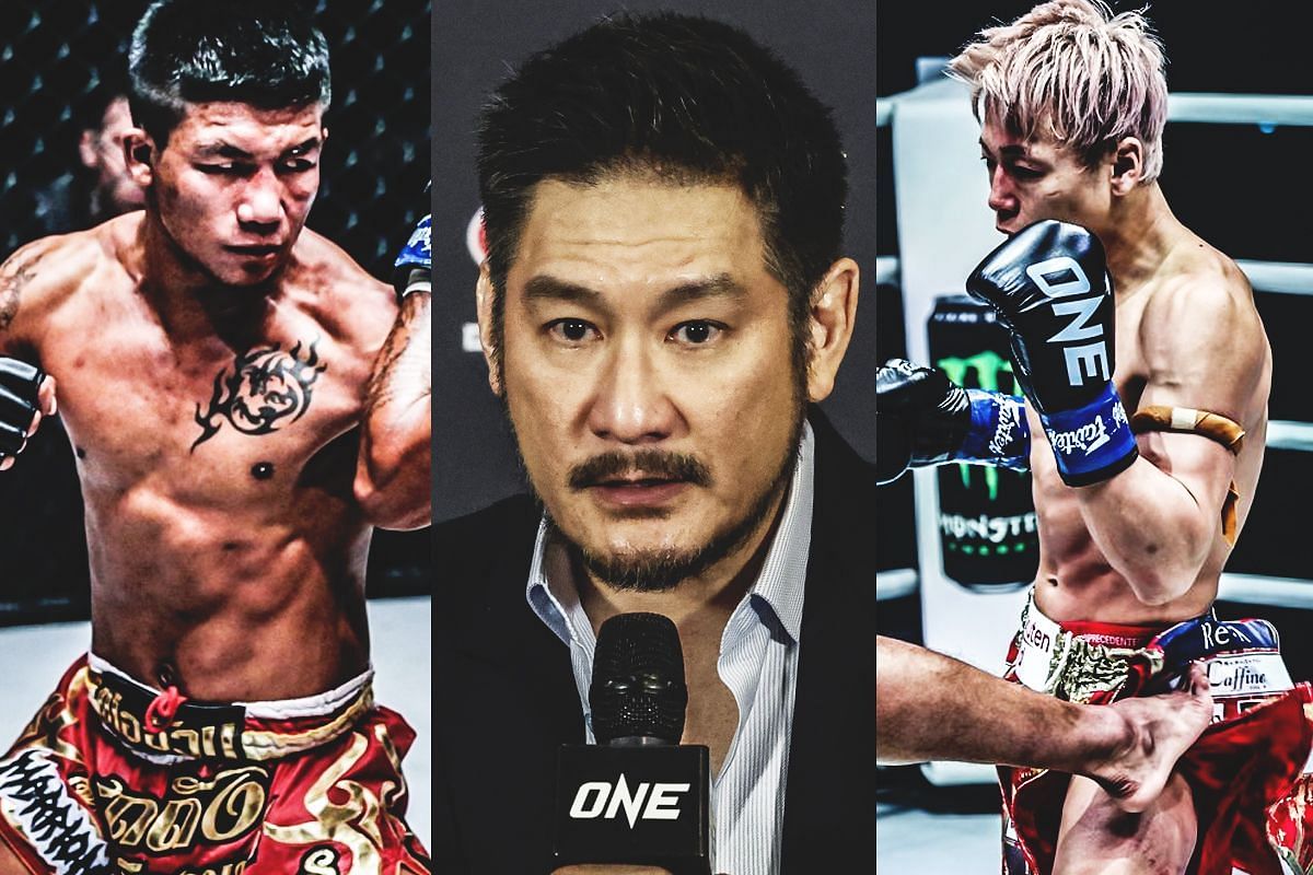 Rodtang Jitmuangnon, Chatri Sityodtong, Takeru Segawa - Photo by ONE Championship